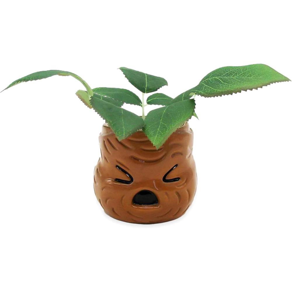 imageSilver Buffalo Disney Nightmare Before Christmas Jack Skellington Decorative Artificial Faux Greenery Plant in CeramicMandrake Face