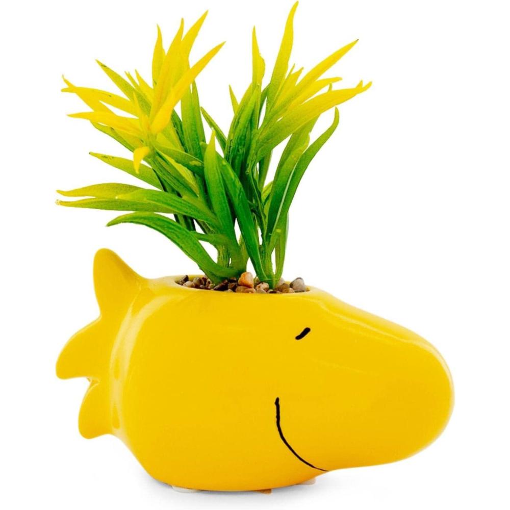 imageSilver Buffalo Disney Nightmare Before Christmas Jack Skellington Decorative Artificial Faux Greenery Plant in CeramicPeanuts Woodstock