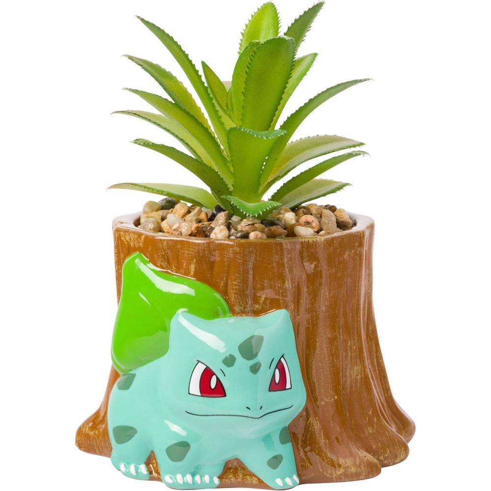 imageSilver Buffalo Disney Nightmare Before Christmas Jack Skellington Decorative Artificial Faux Greenery Plant in CeramicPokemon Bulbasaur Tree
