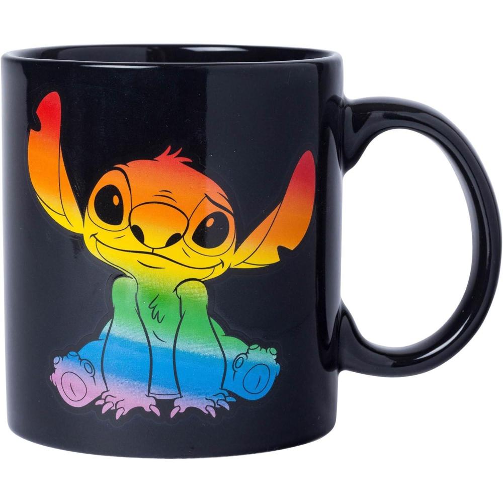 imageSilver Buffalo Disney Pride Mickey Hands Ceramic Camper Style Coffee Mugs 20 OuncesOhana Means Family
