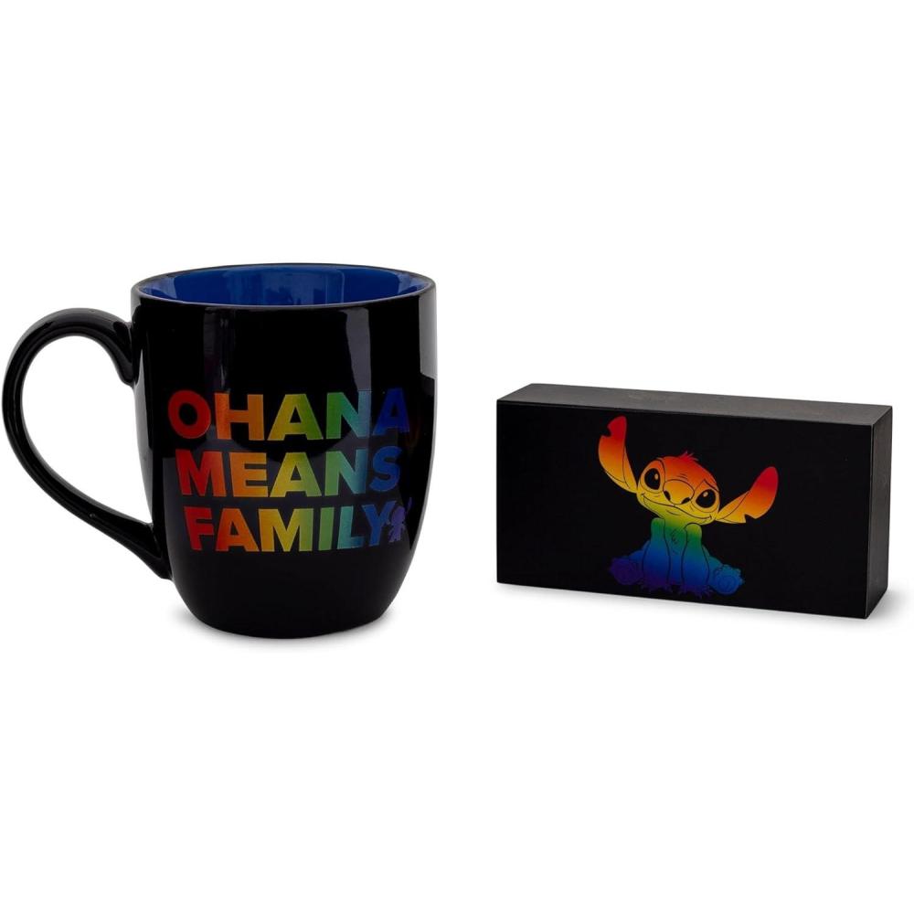 imageSilver Buffalo Disney Pride Mickey Hands Ceramic Camper Style Coffee Mugs 20 OuncesRainbow Pride