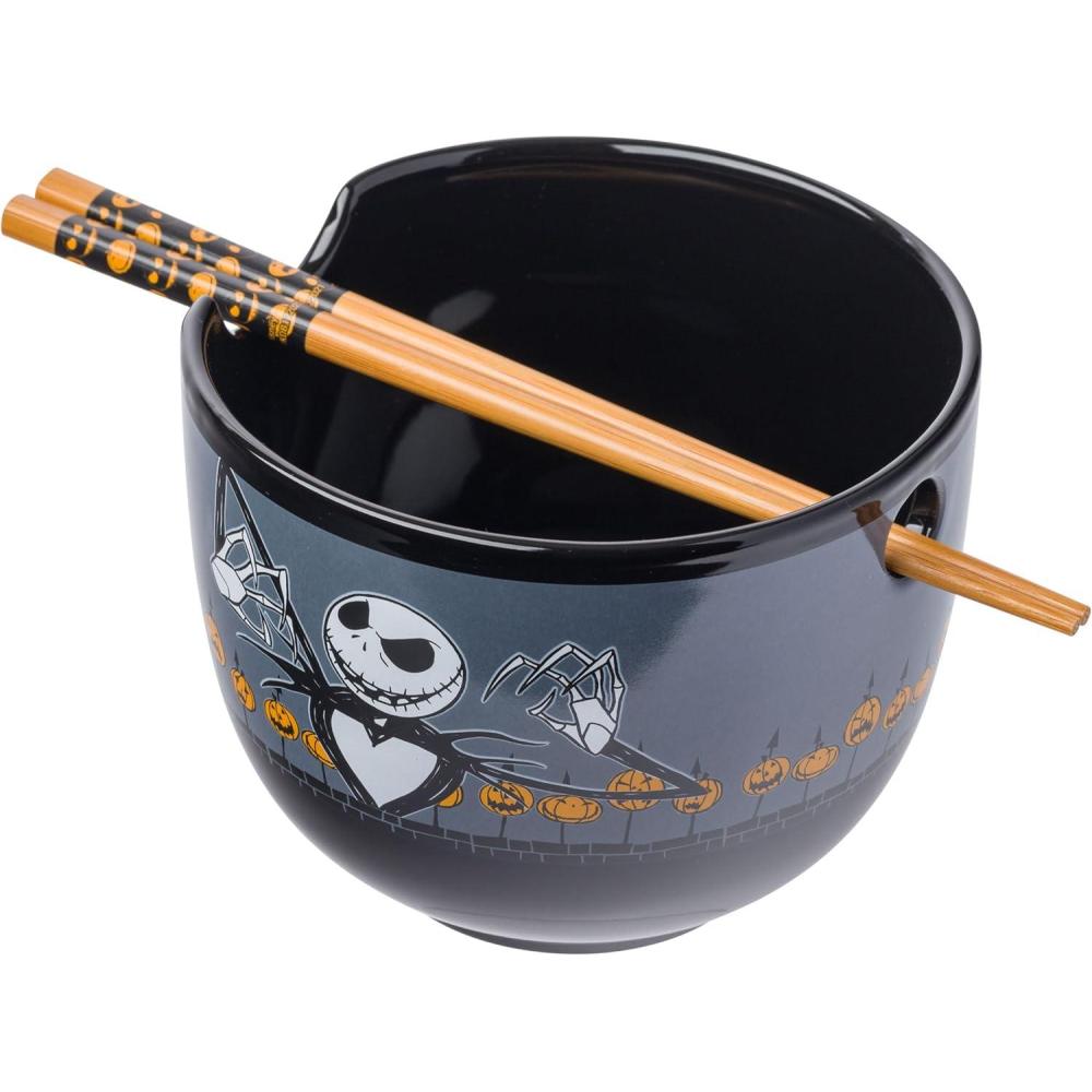 imageSilver Buffalo Disney Princess Little Mermaid Featuring Ariel Moon Ceramic Ramen Noodle Rice Bowl with Chopsticks Microwave Safe 20 OuncesNightmare Before Christmas Barbed Fence