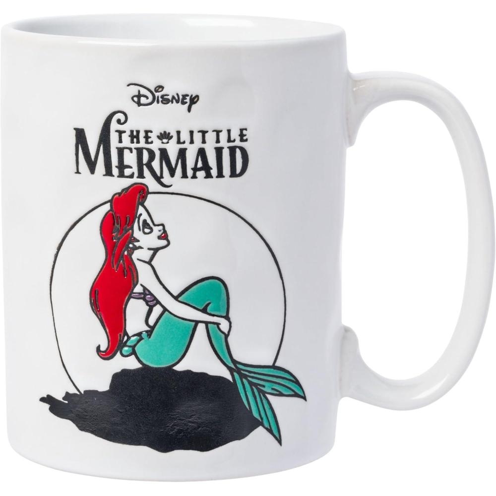 imageSilver Buffalo Disney Princess Mystic Tarot Card Featuring Cinderella Ariel Tiana and Belle Ceramic Camper Mug 20 OuncesAriel Etched Engraved 175 Ounces