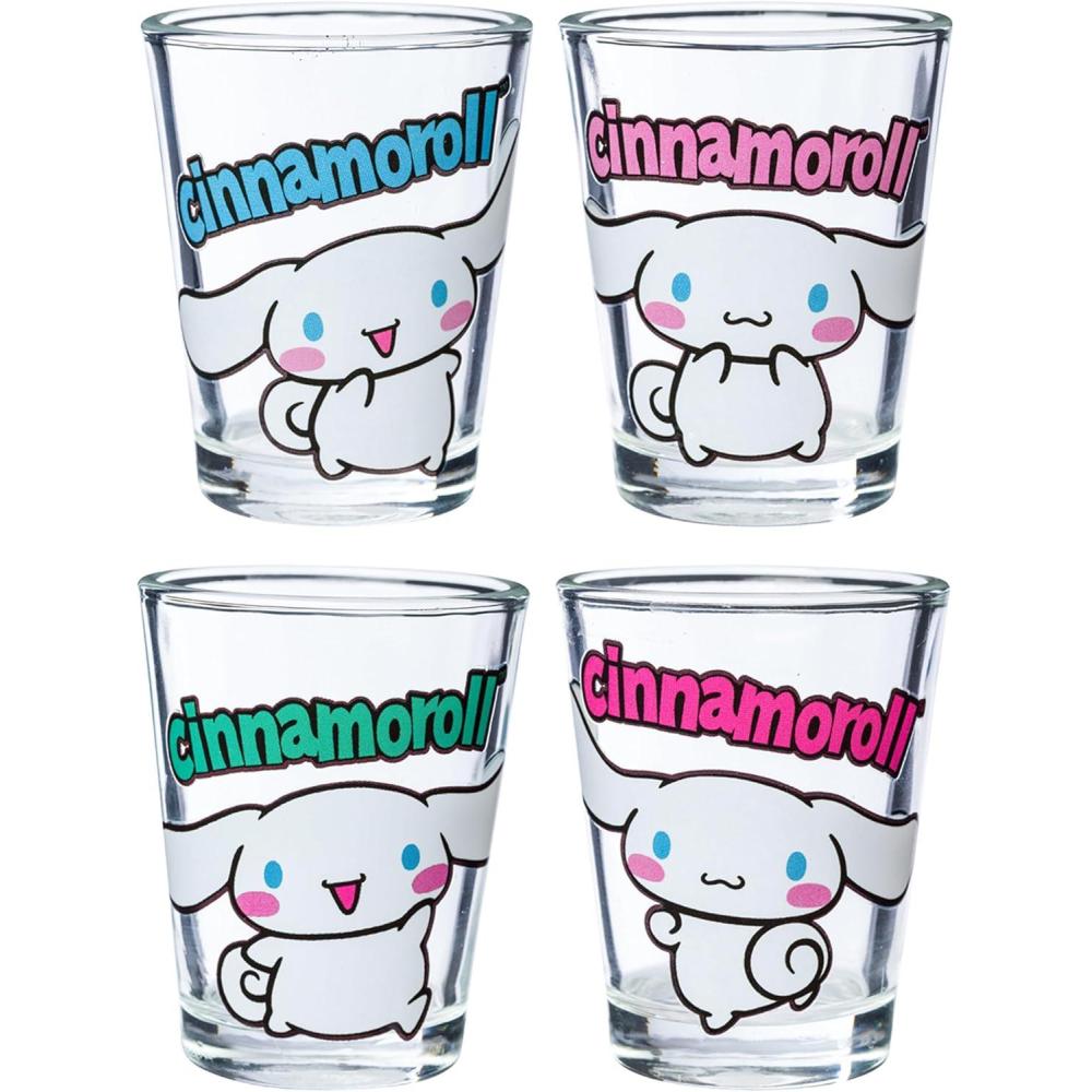 imageSilver Buffalo Disney Vintage Minnie Mouse 4 Pack Mini Glasses Set 15 OunceCinnamoroll Poses