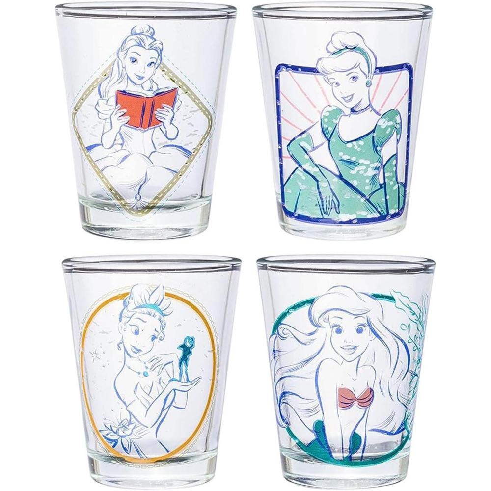 imageSilver Buffalo Disney Vintage Minnie Mouse 4 Pack Mini Glasses Set 15 OunceDisney Princess Frames