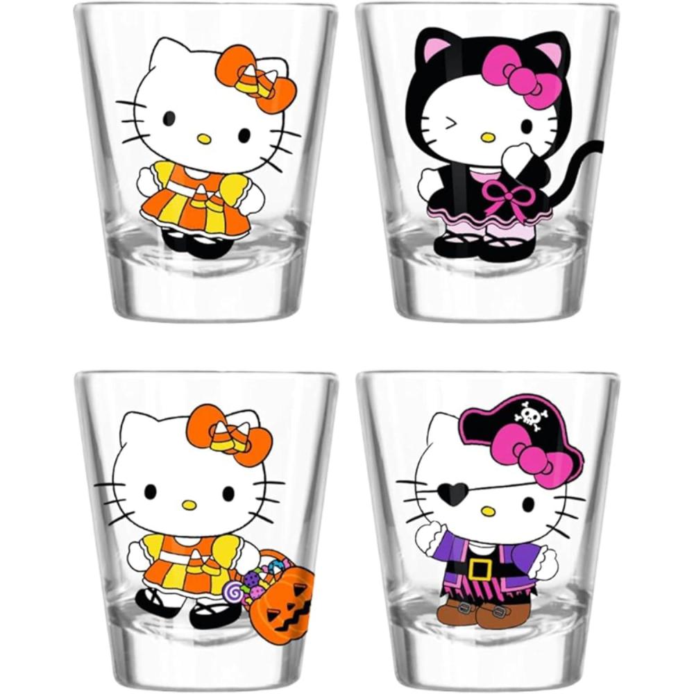 imageSilver Buffalo Disney Vintage Minnie Mouse 4 Pack Mini Glasses Set 15 OunceHello Kitty Halloween Costumes