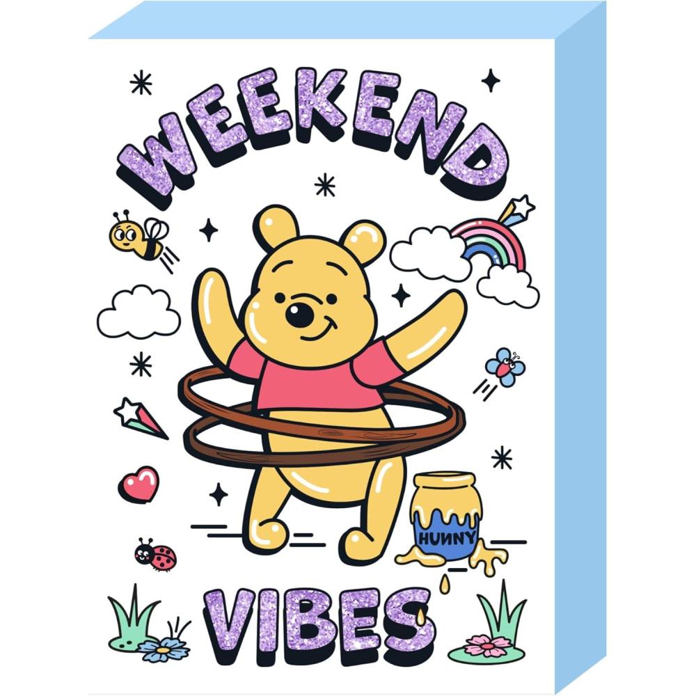 imageSilver Buffalo Disney Winnie The Pooh Weekend Vibes Box Sign 5quot x 7quot x 15quotWinnie The Pooh Weekend