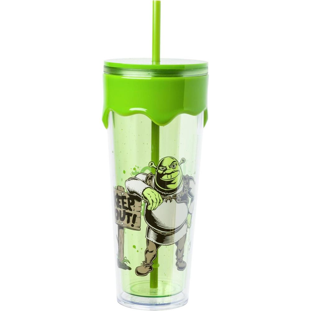 imageSilver Buffalo Disney Winnie the Pooh Eating Honey with Bees 3D Sculpted Drip Tumbler 26 OuncesShrek