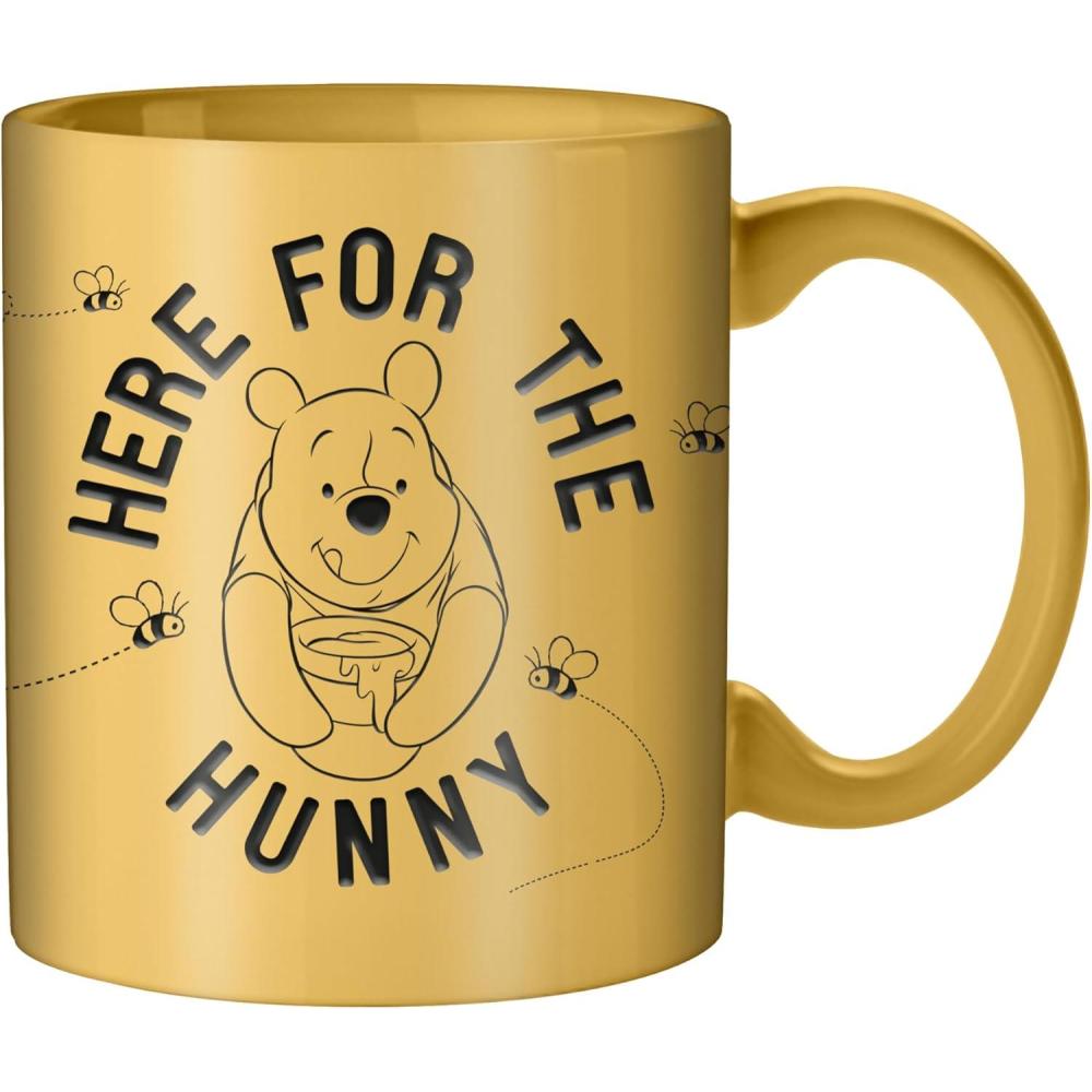 imageSilver Buffalo Disney Winnie the Pooh Fall Leaves Pattern Ceramic Camper Mug 20 OuncesWax Resist Ceramic Mug 14 Ounces