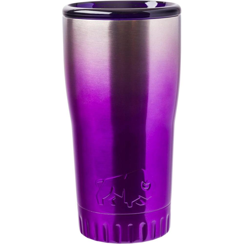 imageSilver Buffalo Double Walled Vacuum Insulated Stainless Steel Water Bottle 20ounce Rose GoldOmbre Purple