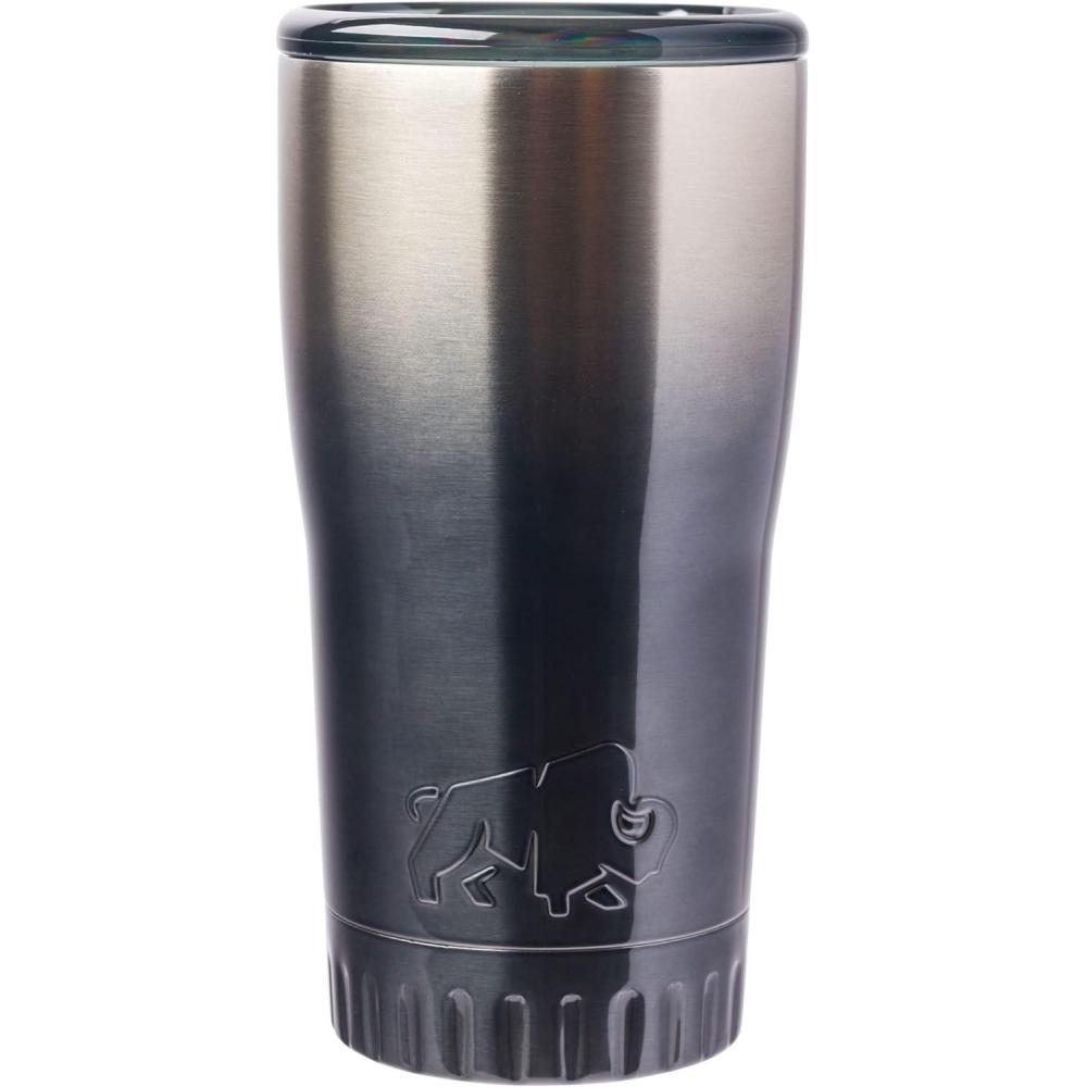 imageSilver Buffalo Double Walled Vacuum Insulated Stainless Steel Water Bottle 20ounce Rose GoldOmbre Silver