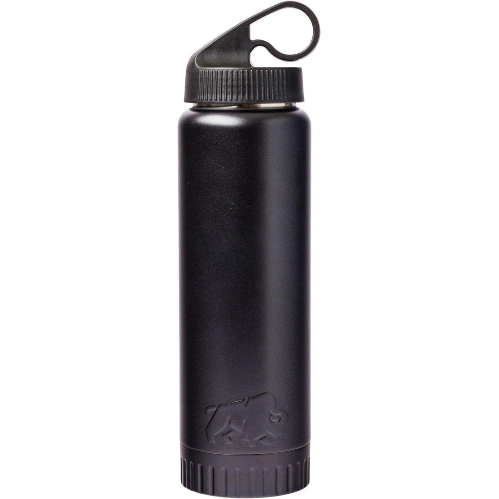 imageSilver Buffalo Double Walled Vacuum Insulated Stainless Steel Water Bottle 20ounce Rose GoldWater Bottle  Matte Black