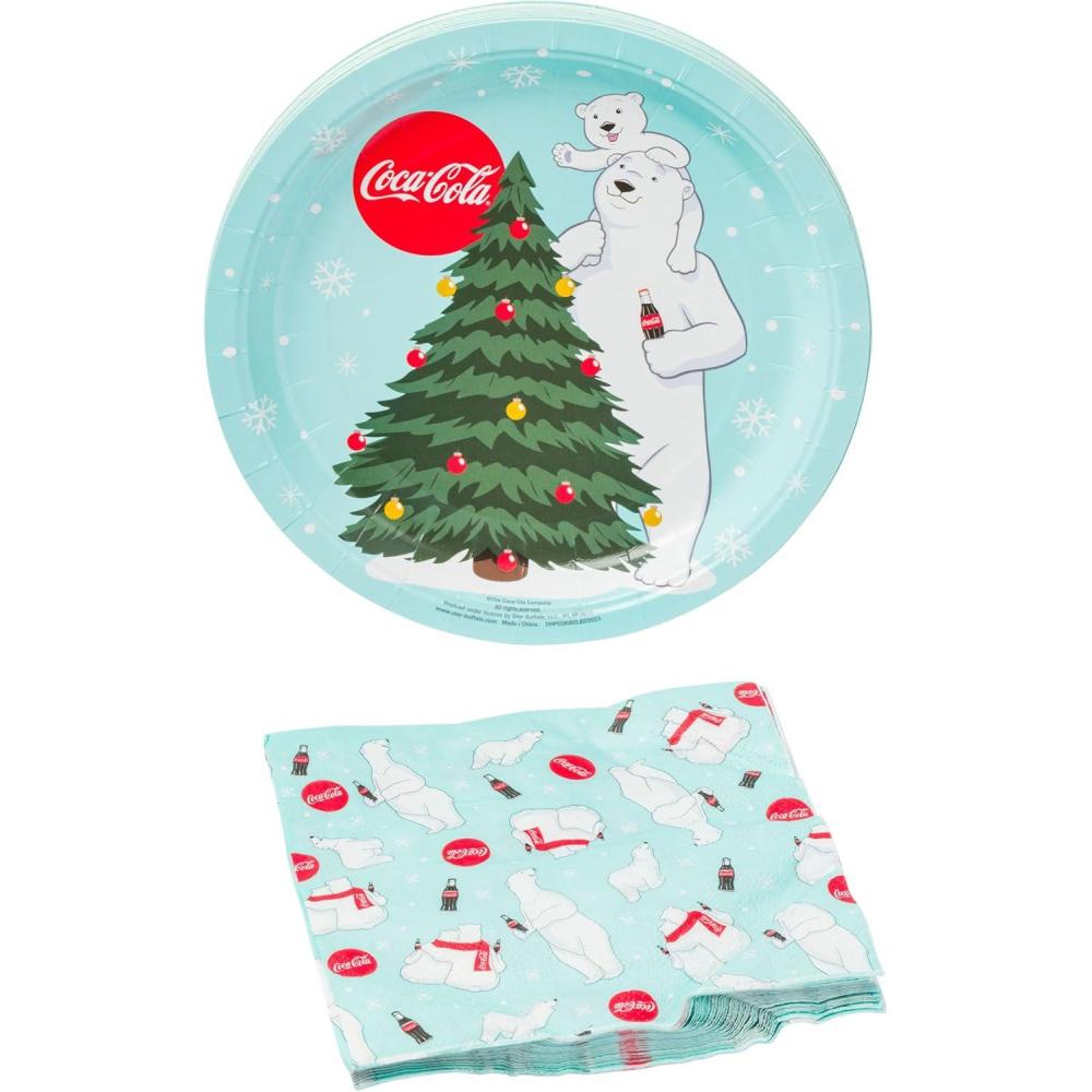 imageSilver Buffalo Friday the 13th 32 Pack Partyware Disposable Paper Plates and NapkinsCocaCola Polar Bears 32 Pack