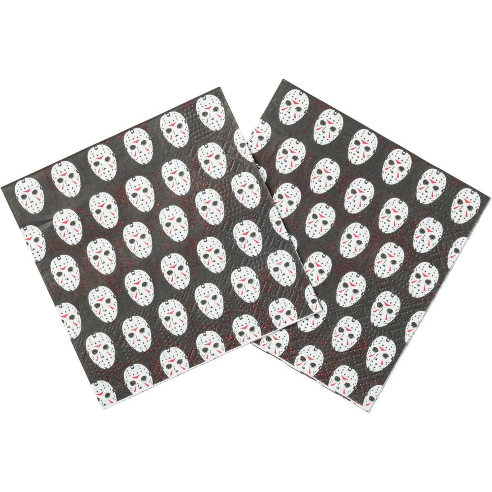 imageSilver Buffalo Friday the 13th 32 Pack Partyware Disposable Paper Plates and NapkinsFriday the 13th Paper Napkins 40 Pack