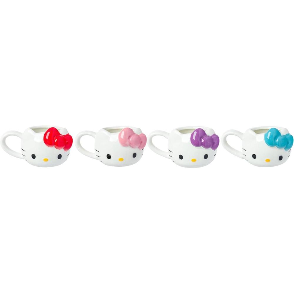 imageSilver Buffalo Friends Central Perk Logo 3 Pack Ceramic 3D Sculpted Mini Cup Set Perfect as a Sugar Cream or Milk Set 35 OuncesWhiteMulti