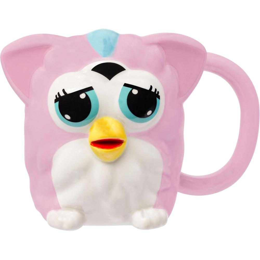 imageSilver Buffalo Furby Pink Ceramic 3D Sculpted Mug 20 Ounces
