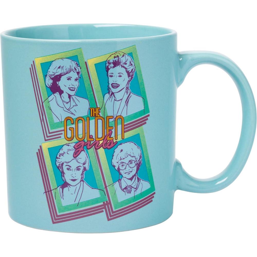 imageSilver Buffalo Golden Girls Squad Goals Group Ceramic Camper Mug 20 Ounces 20oz Squad Goals 1 Count Pack of 120oz Retro Squares