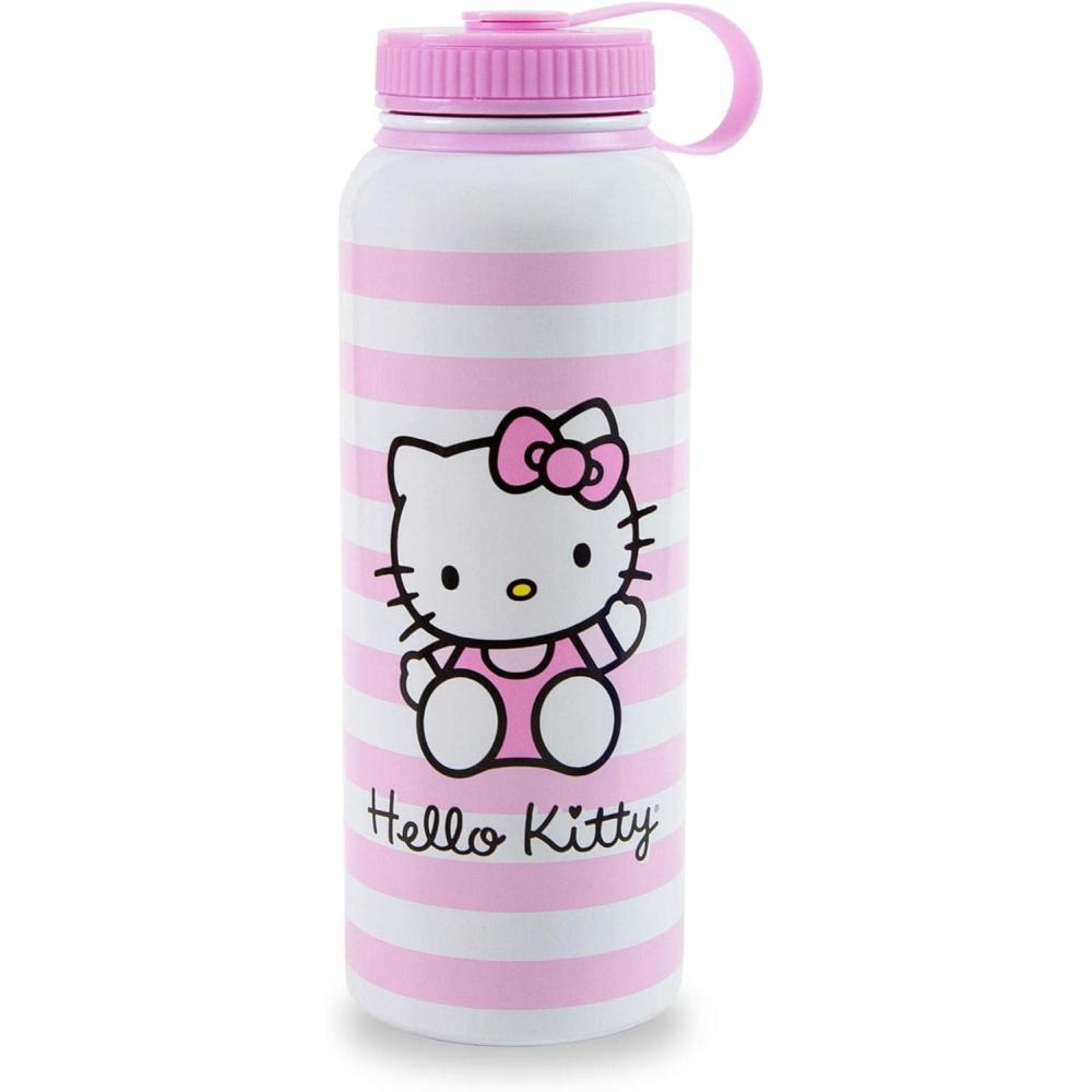 imageSilver Buffalo Harry Potter Hogwarts Stainless Steel Water bottle with Strap 27OuncesHello Kitty Pink