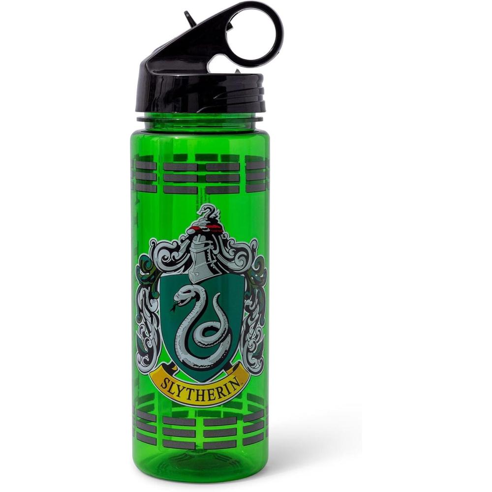 imageSilver Buffalo Harry Potter Movie 18 Slytherin Crest with Dashes Tritan Water Bottle 20 Ounces