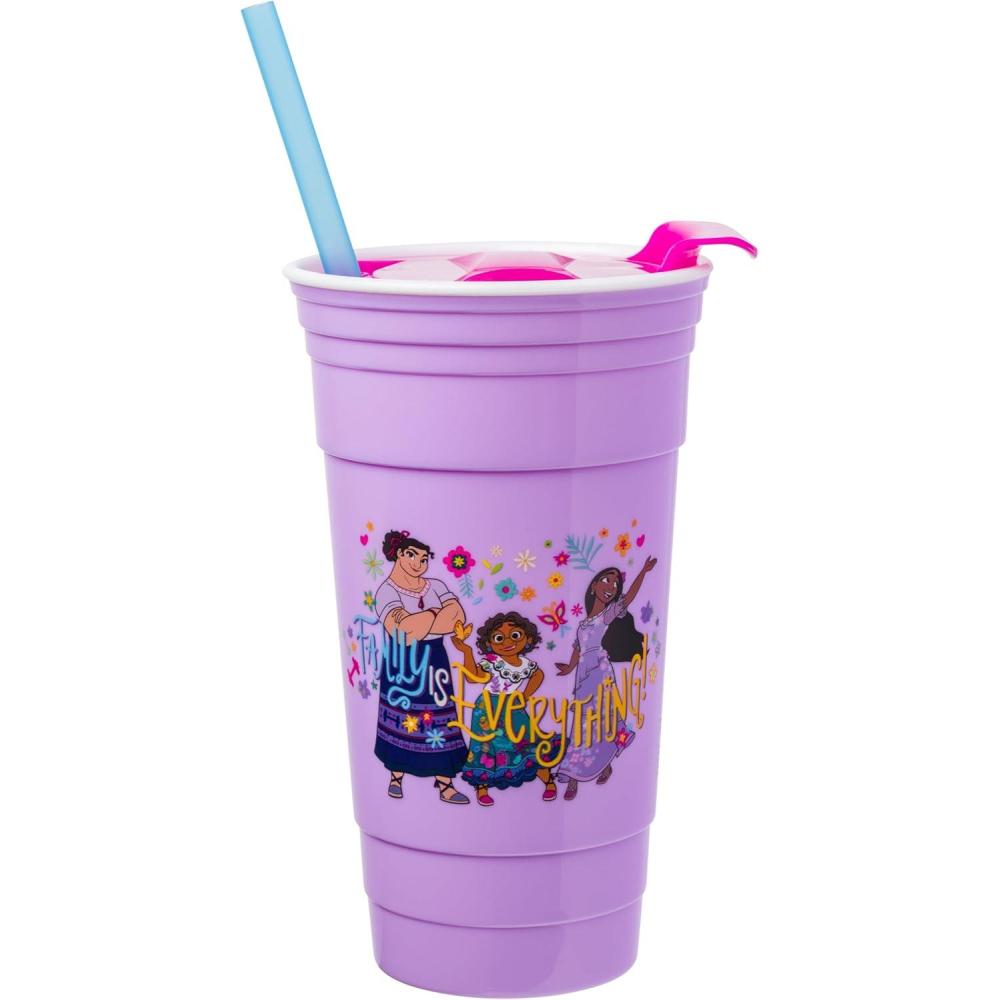 imageSilver Buffalo Hello Kitty Face Logo Plastic Tumbler with Lid and Straw 32 OuncesDisney Encanto Family
