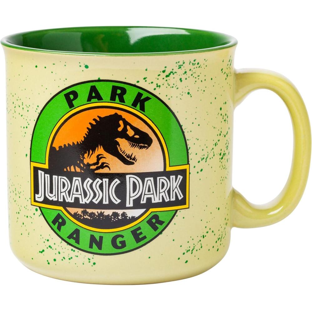 imageSilver Buffalo Jurassic Park Park Ranger Camper Style Ceramic Coffee Mug 20 Ounces20oz Park Ranger