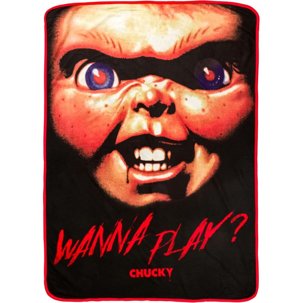imageSilver Buffalo MGM The Amityville Horror Home Sweet Home Screen Print Plush Raschel Throw Blanket 45quot x 60quotChucky Wanna Play