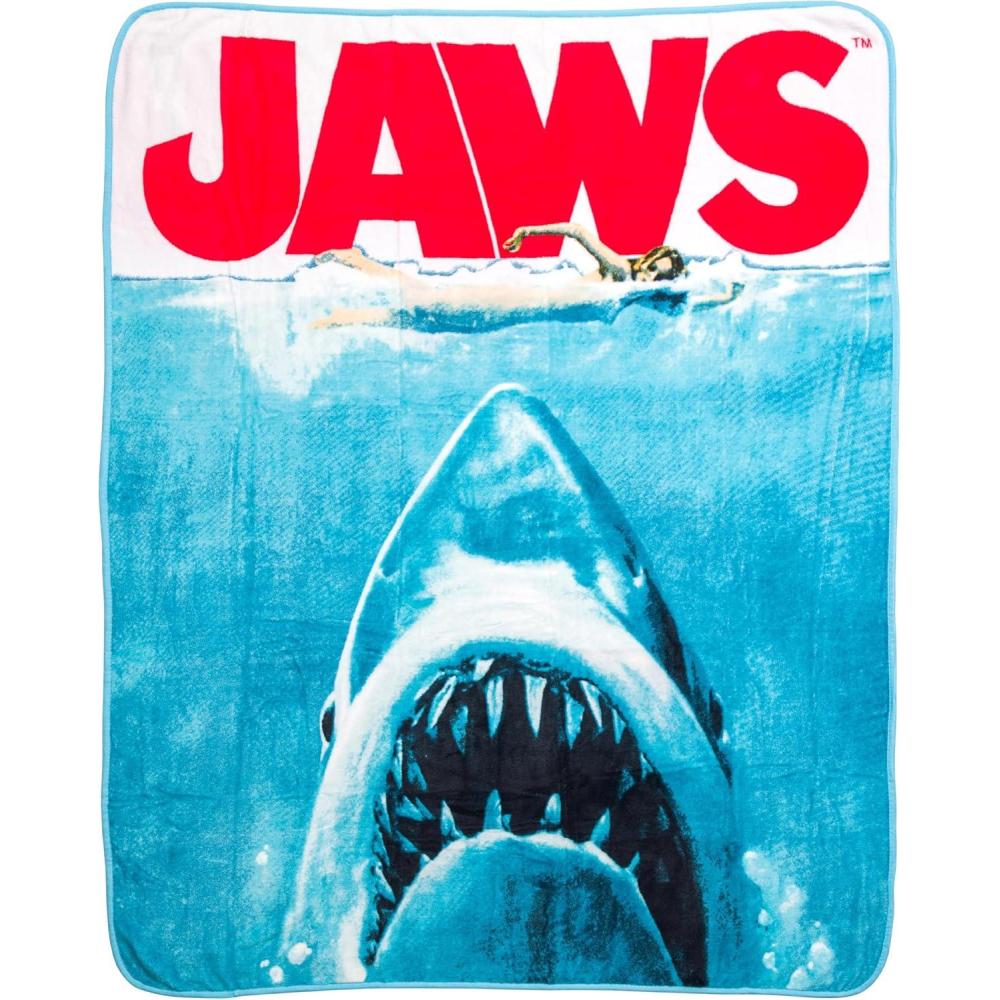 imageSilver Buffalo MGM The Amityville Horror Home Sweet Home Screen Print Plush Raschel Throw Blanket 45quot x 60quotJaws Movie Poster