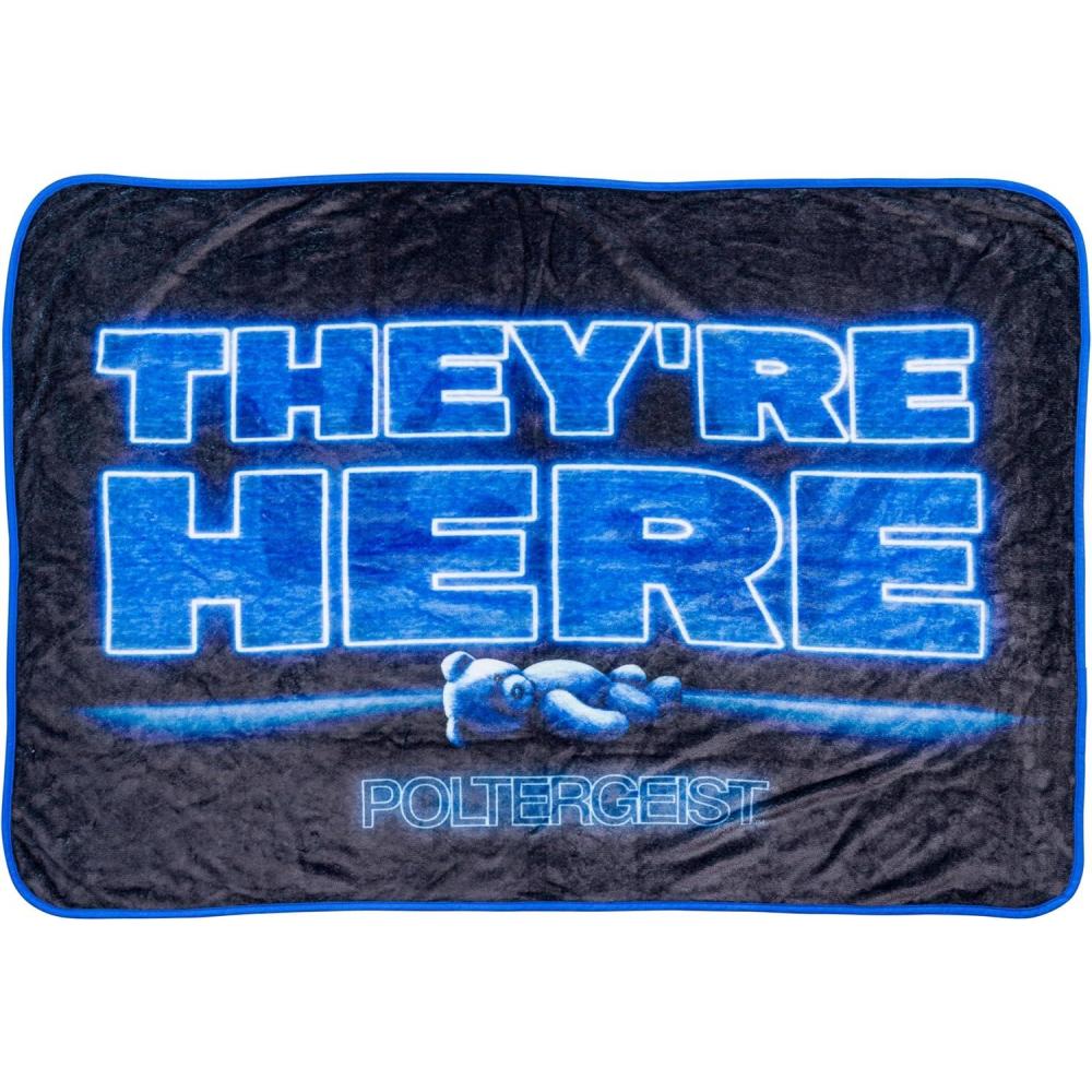 imageSilver Buffalo MGM The Amityville Horror Home Sweet Home Screen Print Plush Raschel Throw Blanket 45quot x 60quotPoltergeist Theyre Here