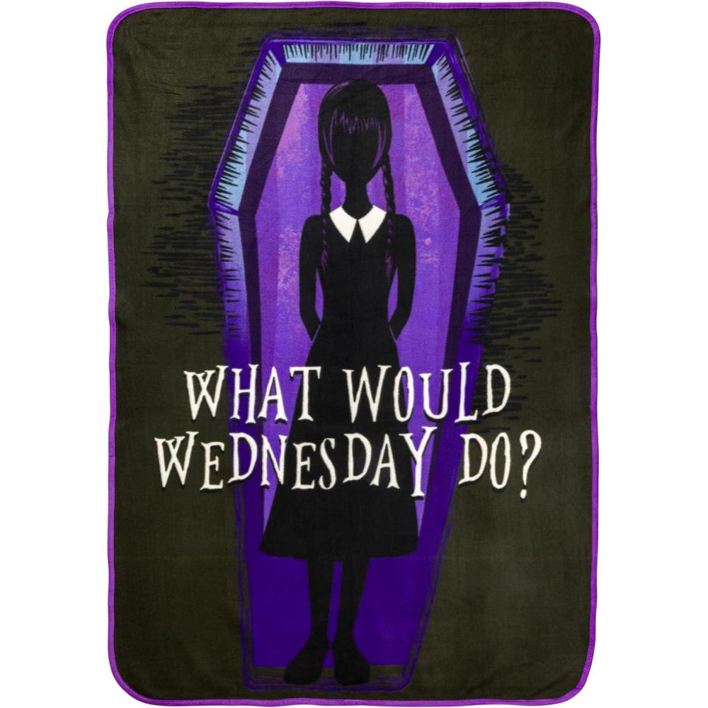imageSilver Buffalo MGM The Amityville Horror Home Sweet Home Screen Print Plush Raschel Throw Blanket 45quot x 60quotWednesday the Addams Family