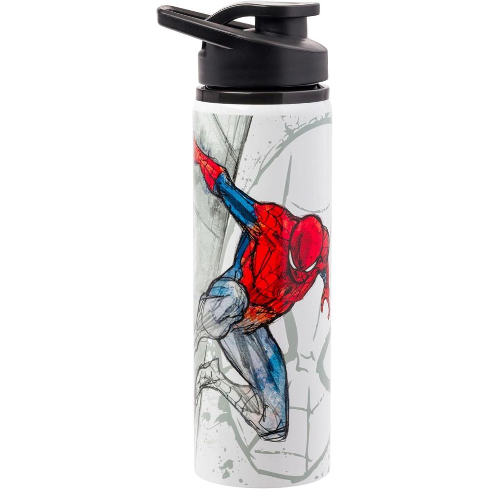 imageSilver Buffalo Marvel Spiderman Stainless Steel Water Bottle 25 Ounces