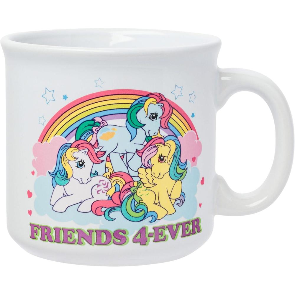 imageSilver Buffalo My Little Pony Friends 4Ever Forever Featuring Sunlight Windy and Skydancer Ceramic Camper Mug 20 Ounces
