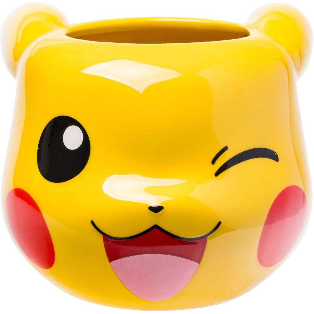 imageSilver Buffalo Pokemon Pikachu Wink Ceramic 3D Sculpted Mug