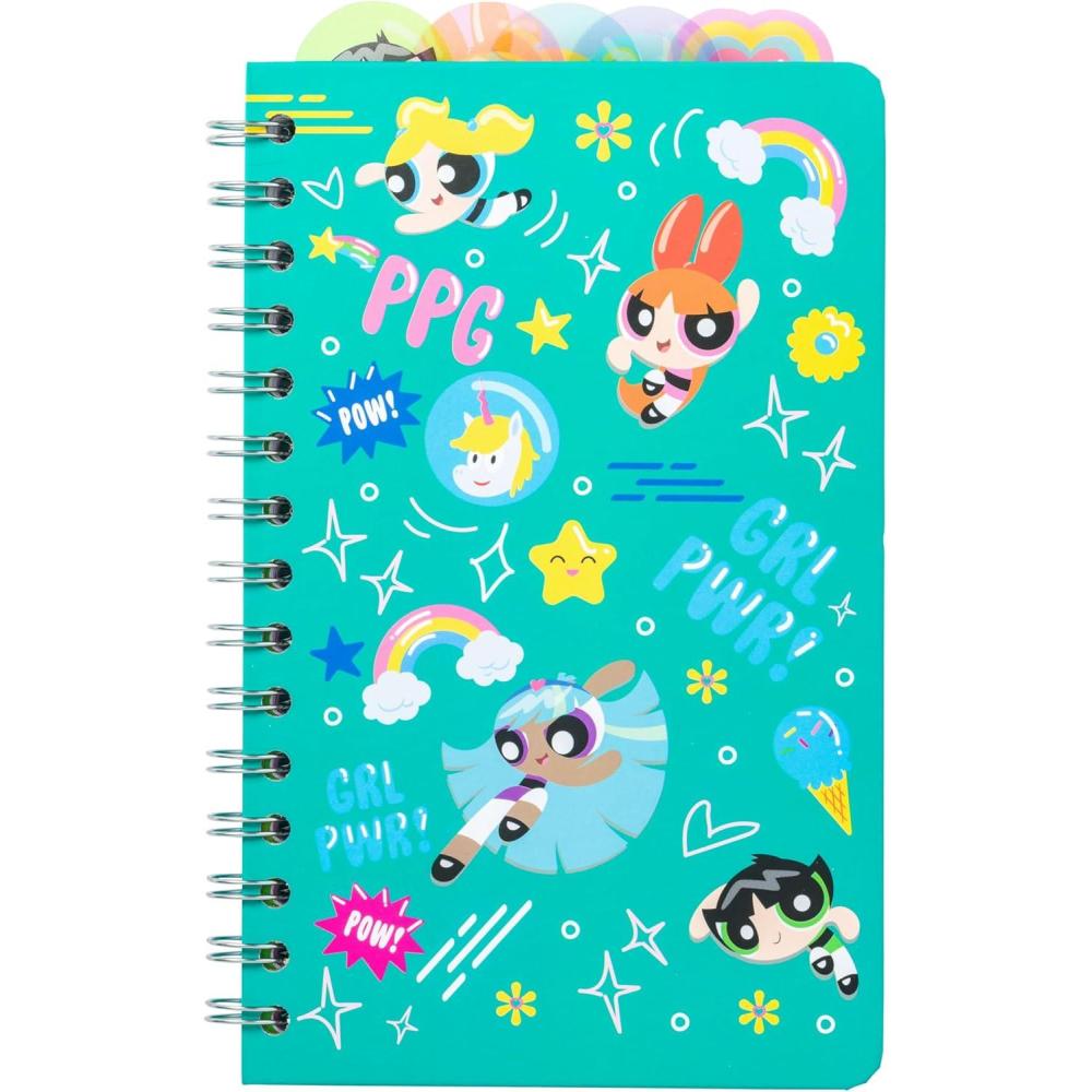 imageSilver Buffalo Pokemon Pokeball Starters Spiral Tabbed Notebook 8 x 5 InchesPower Puff Girls