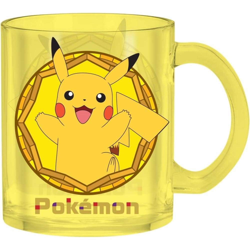imageSilver Buffalo Pokmon Stained Glass Coffee Mug Featuring Pikachu 175 Ounces