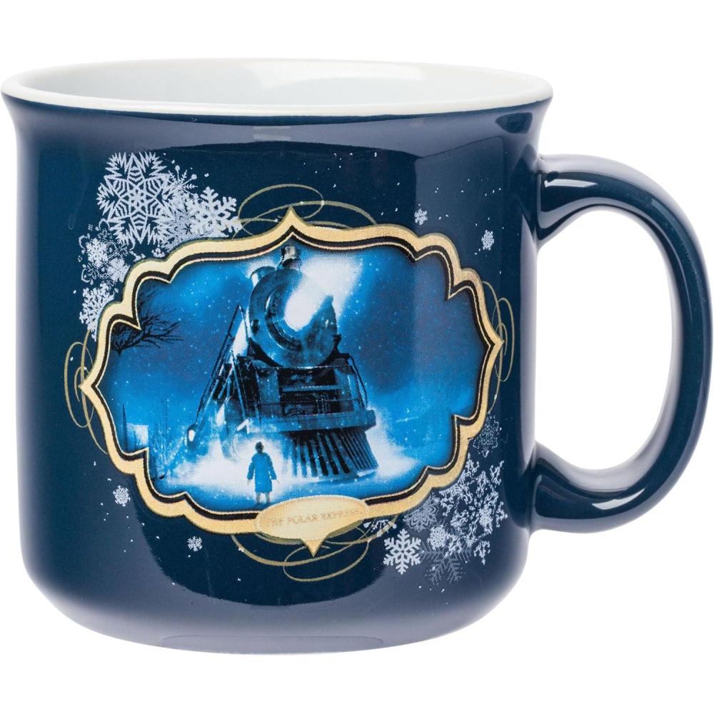 imageSilver Buffalo Polar Express Christmas Train Winter Holiday Snowflakes Believe Ceramic Camper Mug 20 Ounces20oz Pack of 12