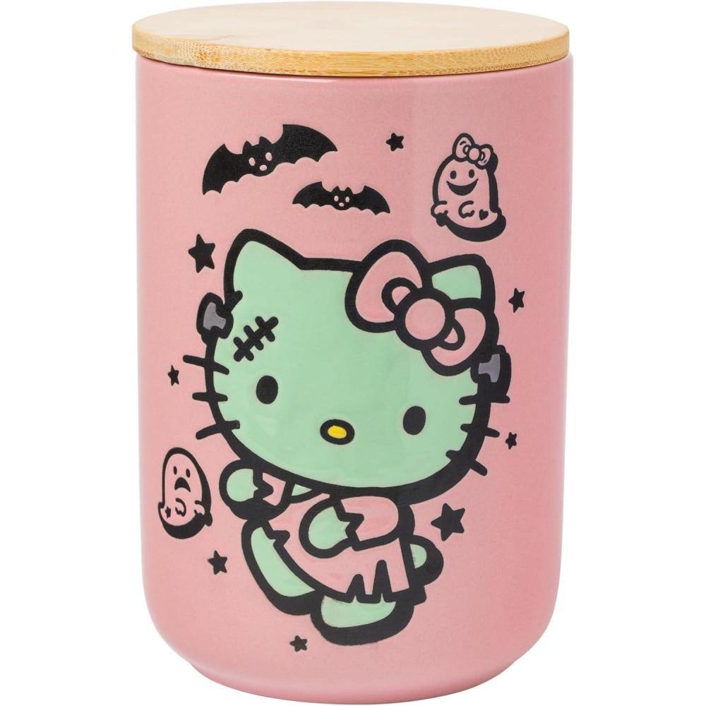 imageSilver Buffalo Sanrio Hello Kitty Frankenstein Sculpted Ceramic Cookie Jar 7 x 575 x 975Hello Kitty Frankenkitty Ceramic with Bamboo Lid