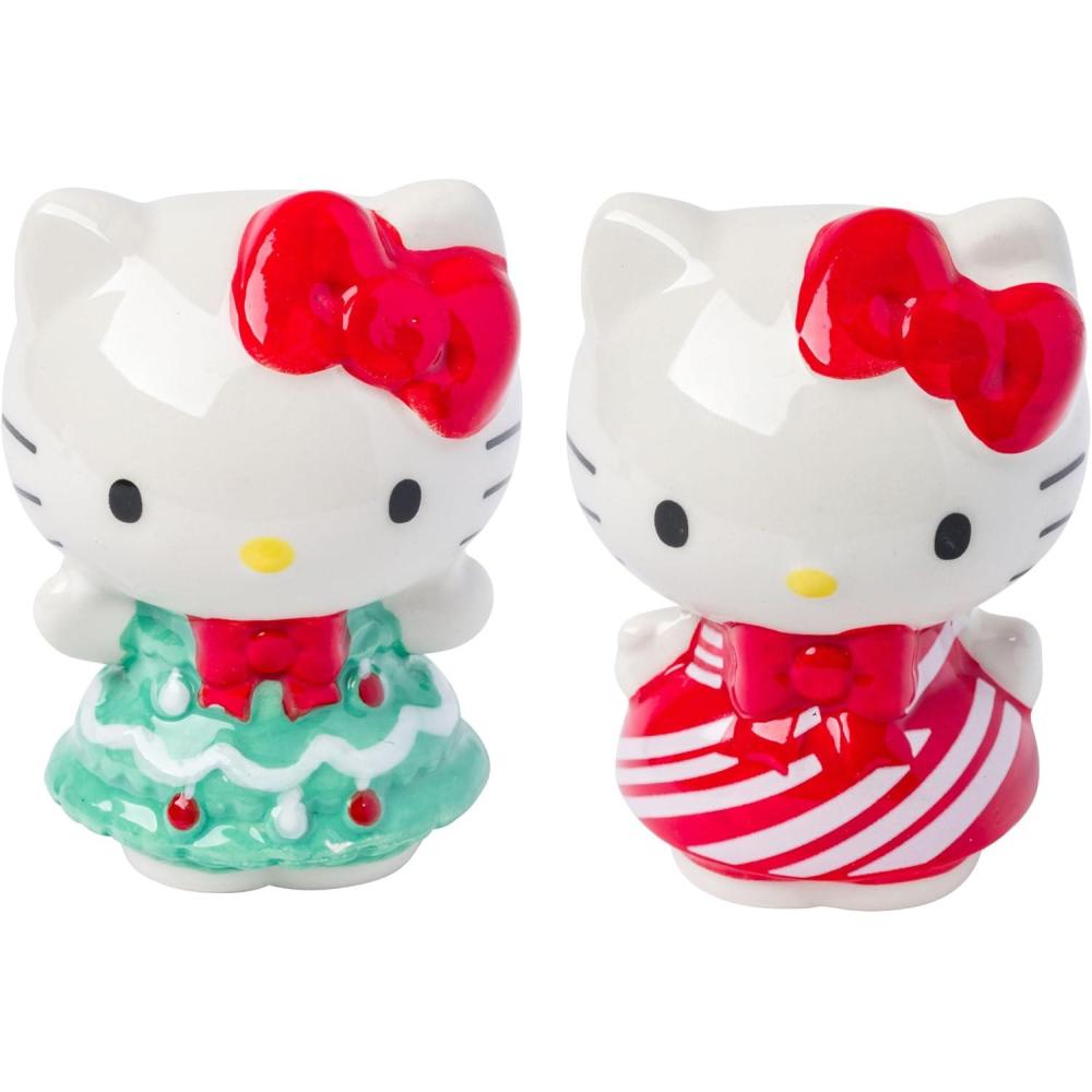 imageSilver Buffalo Sanrio Hello Kitty Halloween Ceramic Salt and Pepper Shaker Set 5 L x 2 W x 35 HHello Kitty Frankenstein Poses