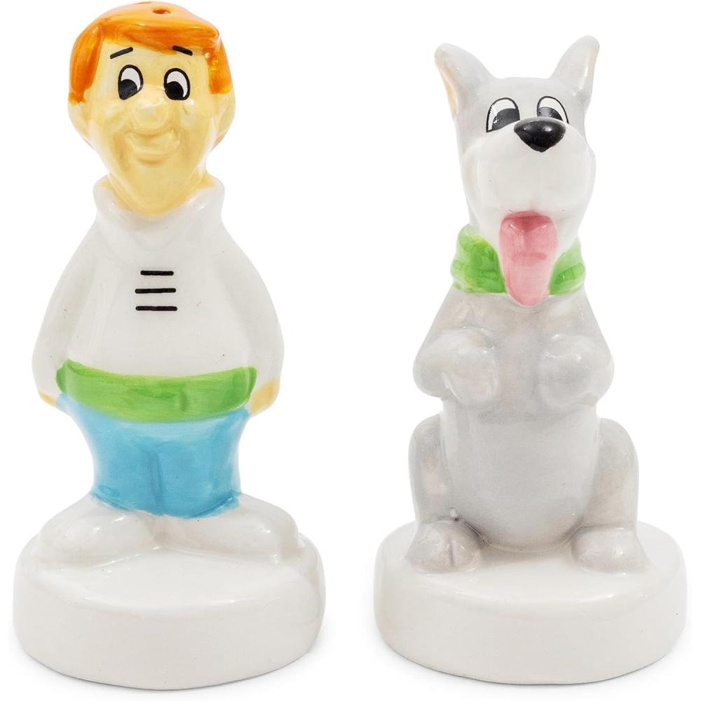 imageSilver Buffalo Sanrio Hello Kitty Halloween Ceramic Salt and Pepper Shaker Set 5 L x 2 W x 35 HThe Jetsons George and Astro