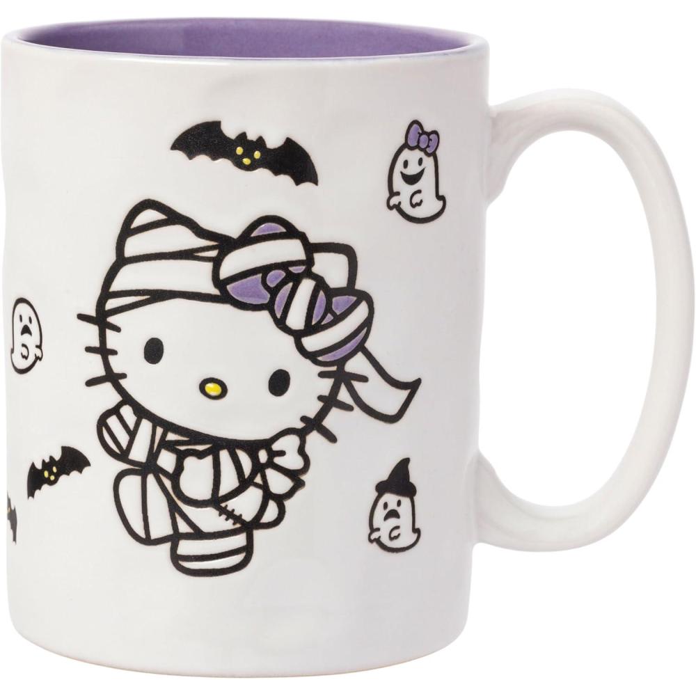 imageSilver Buffalo Sanrio Hello Kitty Spooky Halloween Glass Coffee Mug 175 ouncesSanrio Hello Kitty Halloween
