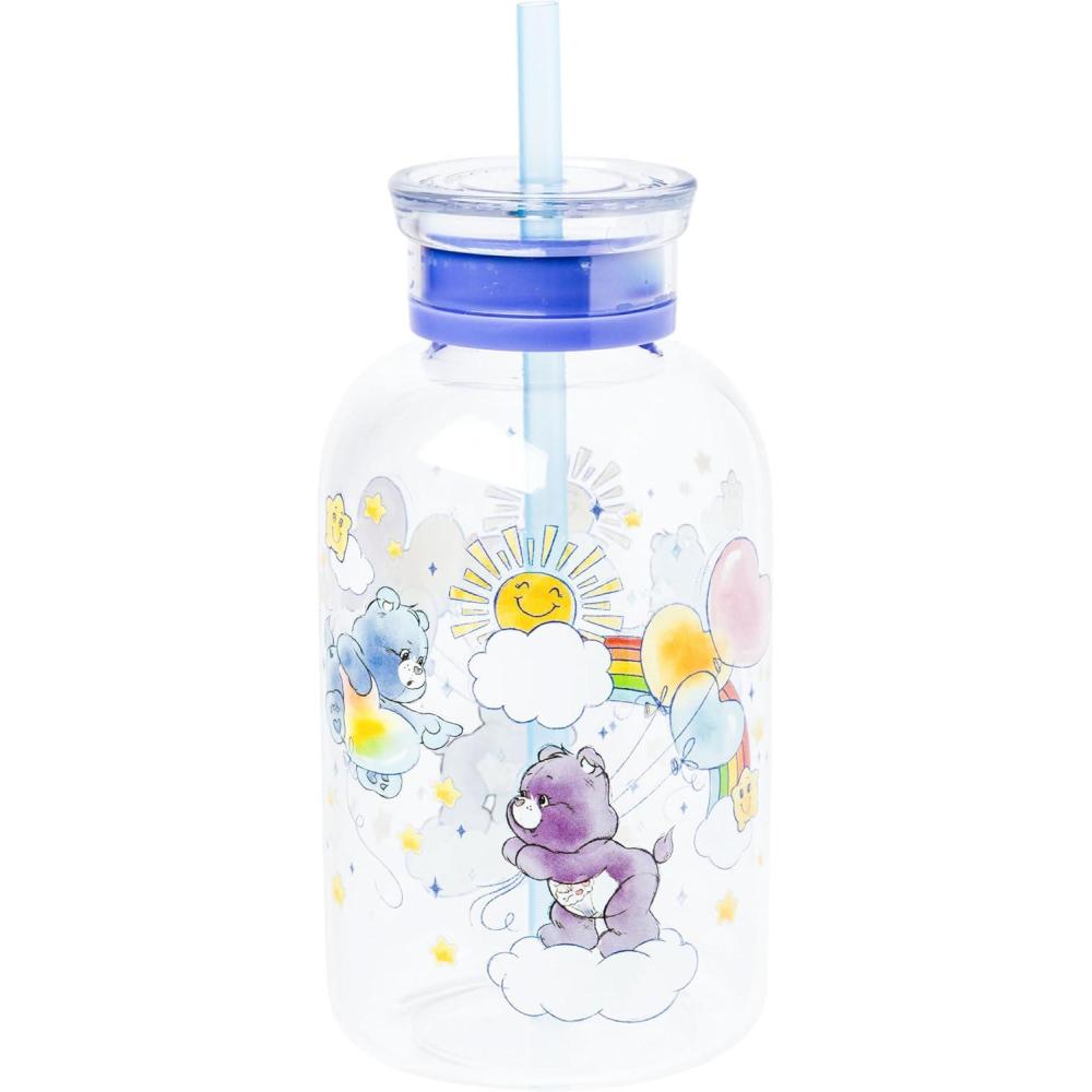 imageSilver Buffalo Sanrio Hello Kitty and Friends Featuring Cinnamoroll and Strawberries Plastic Pink Milk Carton Pitcher Bottle 162 OuncesCare Bears Rainbow and Sunshine