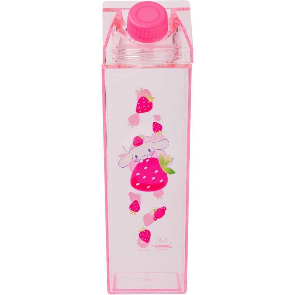 imageSilver Buffalo Sanrio Hello Kitty and Friends Featuring Cinnamoroll and Strawberries Plastic Pink Milk Carton Pitcher Bottle 162 OuncesCinnamoroll Strawberry