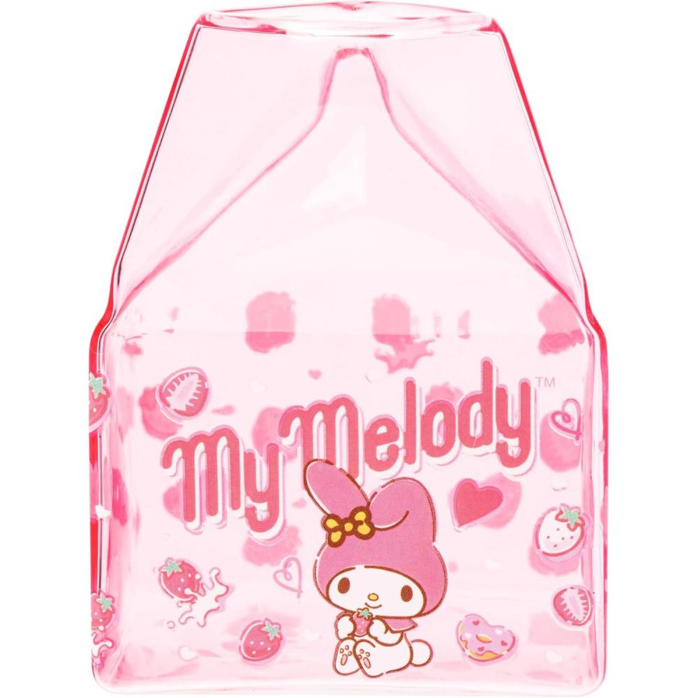 imageSilver Buffalo Sanrio Hello Kitty and Friends Featuring Cinnamoroll and Strawberries Plastic Pink Milk Carton Pitcher Bottle 162 OuncesMy Melody Strawberry