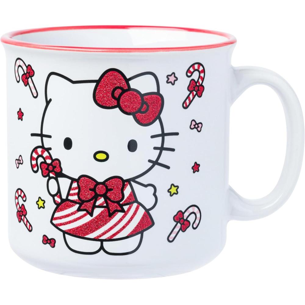 imageSilver Buffalo Sanrio Hello Kitty and Friends Gudetama Lazy Egg Sailing Ceramic Camper Mug 20 OuncesHello Kitty Christmas Candy Canes