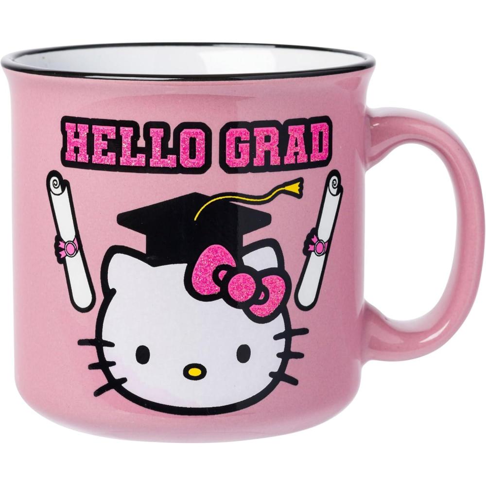 imageSilver Buffalo Sanrio Hello Kitty and Friends Gudetama Lazy Egg Sailing Ceramic Camper Mug 20 OuncesHello Kitty Graduation