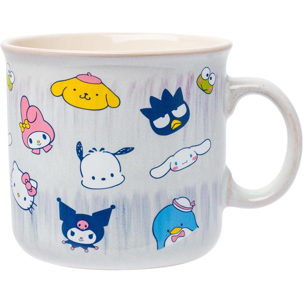 imageSilver Buffalo Sanrio Hello Kitty and Friends Gudetama Lazy Egg Sailing Ceramic Camper Mug 20 OuncesSanrio Kitty and Friends Group
