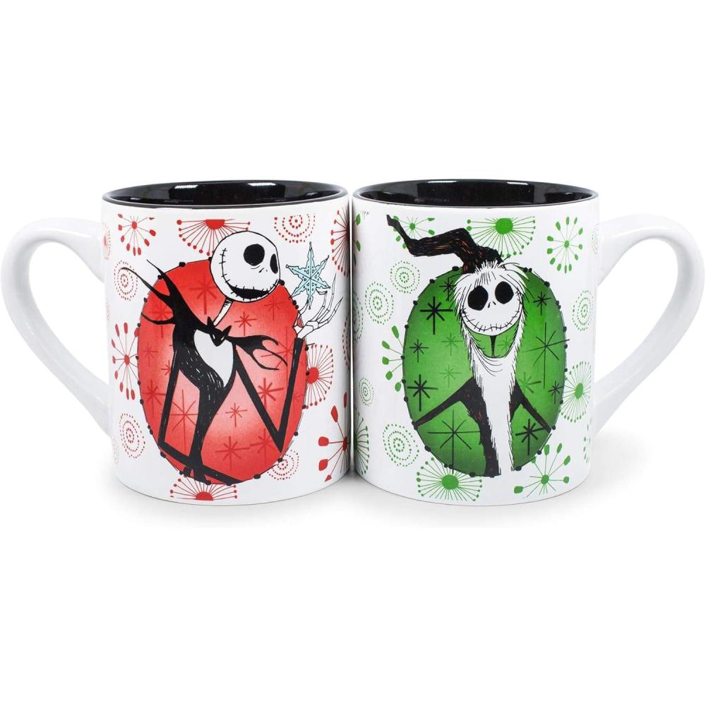 imageSilver Buffalo Star Wars Mandalorian and the Child 2 Pack Ceramic 3D Sculpted Mug Couple Set 20 OuncesChristmas Jack Holiday Themed