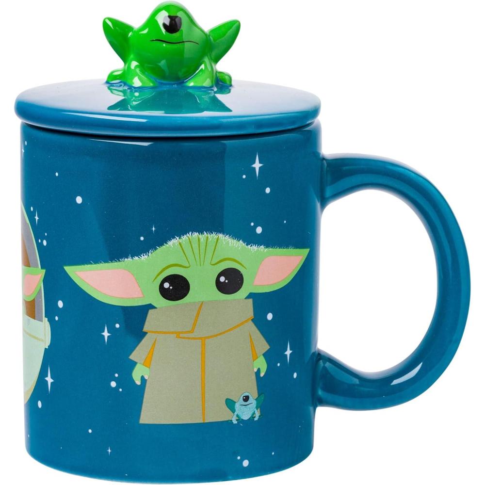 imageSilver Buffalo Star Wars The Mandalorian Child Seated Ceramic 3D Sculpted Mug 20OuncesStar Wars The Child Frog