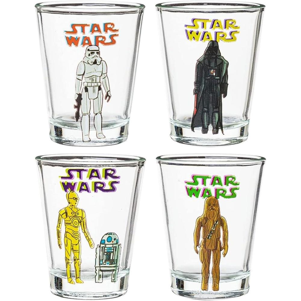 imageSilver Buffalo Star Wars The Mandalorian The Child Gimmie Gimmie Nom Nom 4 Piece Pint Glass Set 16 Ounces15oz Star Wars Words