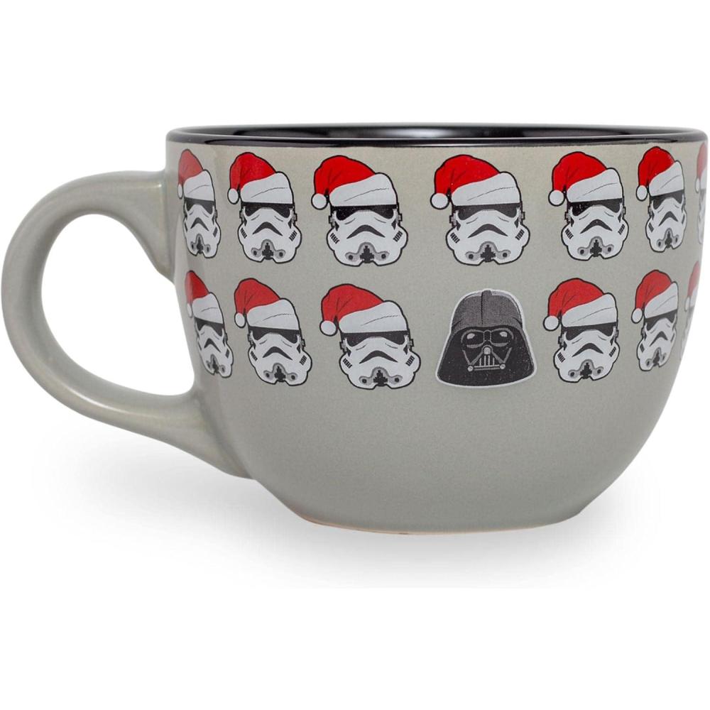 imageSilver Buffalo Star Wars Vader Bah Humbug Holiday Pattern 24Ounce Ceramic Soup Mug 25 multicolorHumbug Holiday