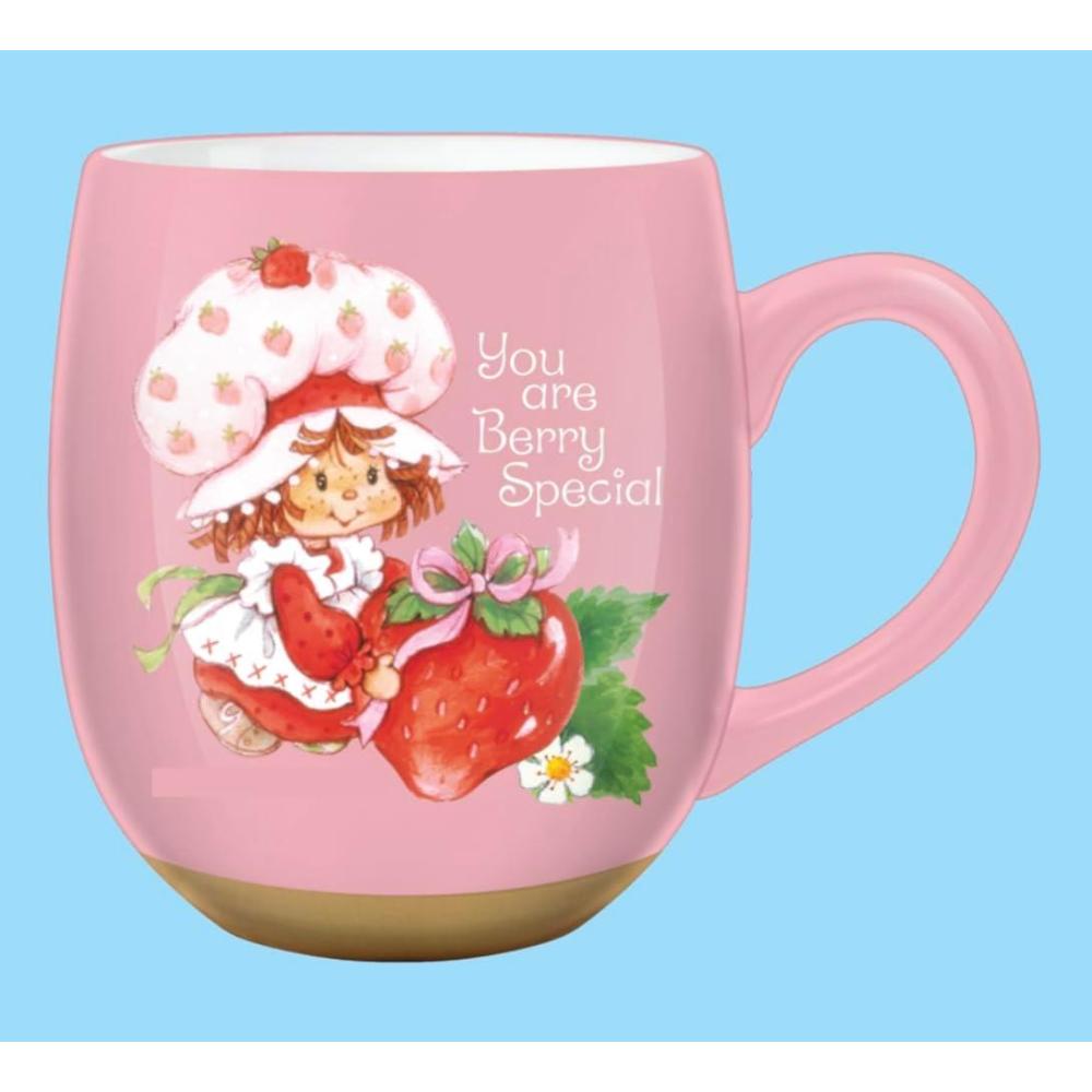 imageSilver Buffalo Strawberry Shortcake Vintage Authentic Berry Life is Delicious 16oz Clay Base Ceramic MugPinkMulti